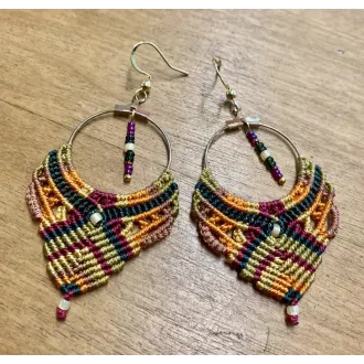 Boucles d’oreilles macramé