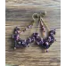 boucles d'oreilles macramé Elfiques Rhodonite boucles d'oreilles macramé Elfiques Rhodonite