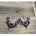 boucles d'oreilles macramé Elfiques Rhodonite boucles d'oreilles macramé Elfiques Rhodonite