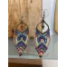 Boucles d'oreilles macramé multicolores
