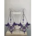 Boucles d'oreilles macramé et créoles gouttes parme Boucles d'oreilles macramé et créoles gouttes parme