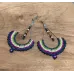 Boucles d'oreilles macramé et gouttes métal