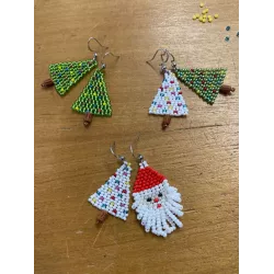 Boucles d'oreilles sapin et Père Noël