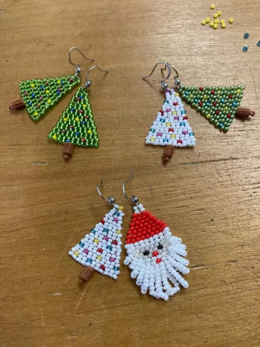 Boucles d'oreilles sapin et Père Noël Boucles d'oreilles sapin et Père Noël