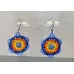 Boucles d'oreilles fleurs bleues Boucles d'oreilles fleurs bleues