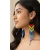 Boucles d'oreilles Arc en ciel multicolores en perles