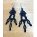 Boucles d'oreilles Élégance Noire en perles tissées Boucles d'oreilles Élégance Noire en perles tissées