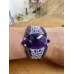 Bracelet manchette macramé bicolore et Améthyste