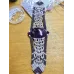 Bracelet manchette macramé bicolore et Améthyste