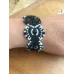 bracelet macramé donut en Onyx bracelet macramé donut en Onyx