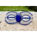 Bracelet macramé et Lapis Lazuli serti Bracelet macramé et Lapis Lazuli serti