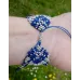 Bracelet macramé et Lapis Lazuli serti Bracelet macramé et Lapis Lazuli serti