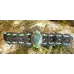 Bracelet macramé et Turquoise du Tibet sertie Bracelet macramé et Turquoise du Tibet sertie