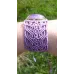 Bracelet macramé baroque et Améthyste sertie Bracelet macramé baroque et Améthyste sertie