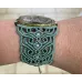 Bracelet macramé baroque et Agate mousse sertie
