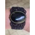 Bracelet macramé baroque et Obsidienne dorée sertie Bracelet macramé baroque et Obsidienne dorée sertie
