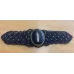 Bracelet macramé baroque et Obsidienne dorée sertie Bracelet macramé baroque et Obsidienne dorée sertie
