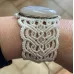 Bracelet macramé baroque et Druse d'onyx blanc Bracelet macramé baroque et Druse d'onyx blanc