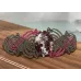 Bracelet macramé Elfique et Tourmaline Rubis