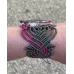 Bracelet macramé Elfique et Tourmaline Rubis
