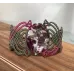 Bracelet macramé Elfique et Tourmaline Rubis