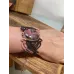 Bracelet macramé Elfique et Rhodonite sertie Bracelet macramé Elfique et Rhodonite sertie