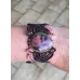 Bracelet macramé Elfique et Rhodonite sertie Bracelet macramé Elfique et Rhodonite sertie