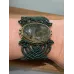 Bracelet macramé Elfique et Préhnite sertie