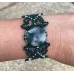 Bracelet macramé feuilles, et Agate mousse Bracelet macramé feuilles, et Agate mousse