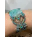 Bracelet macramé feuilles, et Amazonite ronde Bracelet macramé feuilles, et Amazonite ronde