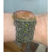 Bracelet macramé baroque et Aventurine orange sertie Bracelet macramé baroque et Aventurine orange sertie