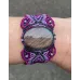 Bracelet collection ARCADIA : macramé et Labradorite reflets violets