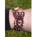 Bracelet macramé et Mookaite sertie de laiton