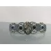 Bracelet macramé et Pyrite brute sertie Bracelet macramé et Pyrite brute sertie