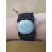 Bracelet manchette macramé baroque et Amazonite Bracelet manchette macramé baroque et Amazonite