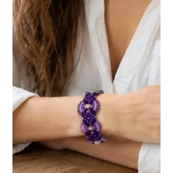 Bracelet macramé et cristal