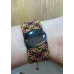 KILT : bracelet artisanal femme macramé avec pierre naturelle Labradorite