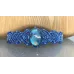 Bracelet artisanal en labradorite et micro-macramé bleu Bracelet artisanal en labradorite et micro-macramé bleu