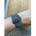 Bracelet macramé baroque et Eudialite sertie
