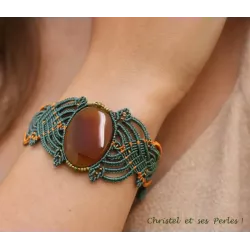 Bracelet macramé Féérique et Cornaline