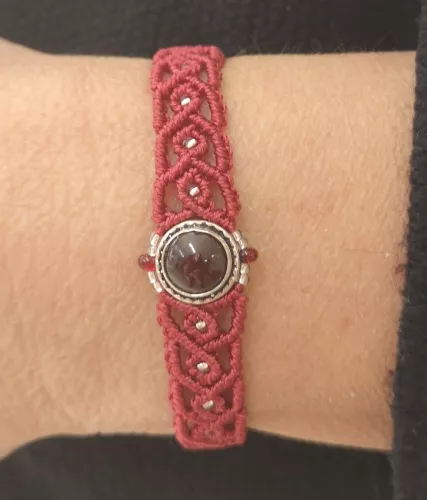 Bracelet macramé S et pierre fine Bracelet macramé S et pierre fine