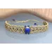 Bracelet macramé S et pierre fine – Gold Bronze / Lapis Lazuli Bracelet macramé S et pierre fine – Gold Bronze / Lapis Lazuli