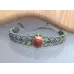 Bracelet macramé S et pierre fine – Kaki / Jaspe Rouge Bracelet macramé S et pierre fine – Kaki / Jaspe Rouge