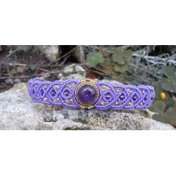 Bracelet macramé et petite Améthyste