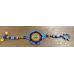 Bracelet fleur bleue en perles