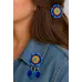 Broche fleur bleue