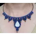Collier macramé Lapis Lazuli cable rigide