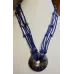 Collier macramé et donut en SODALITE Collier macramé et donut en SODALITE