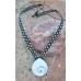 Collier macramé et Oeil de sainte lucie goutte