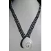 Collier macramé et Oeil de sainte lucie goutte
